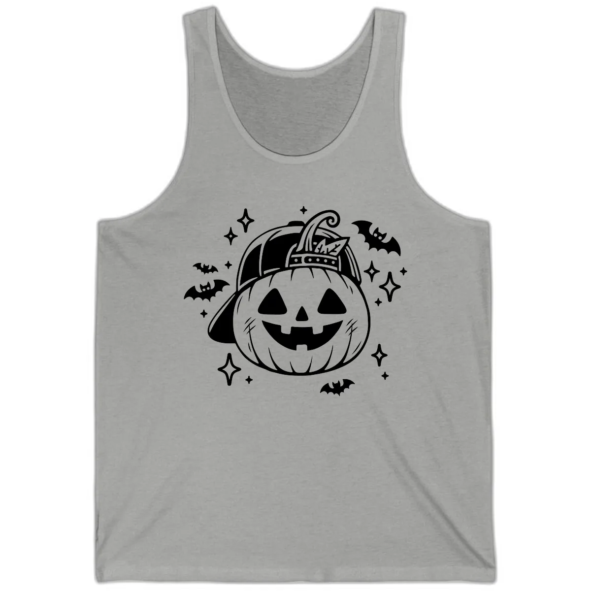 Cool Pumpkin In A Baseball Cap Tank in Athletic Heather