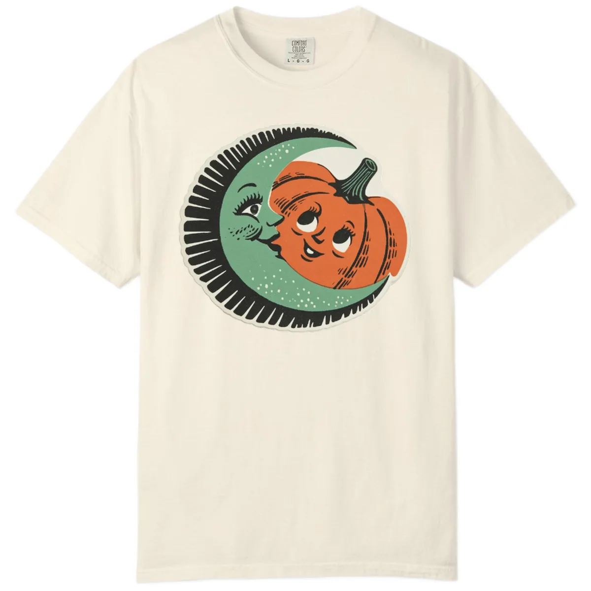 Happy Moon and Pumpkin Pals Comfort Color in Ivory
