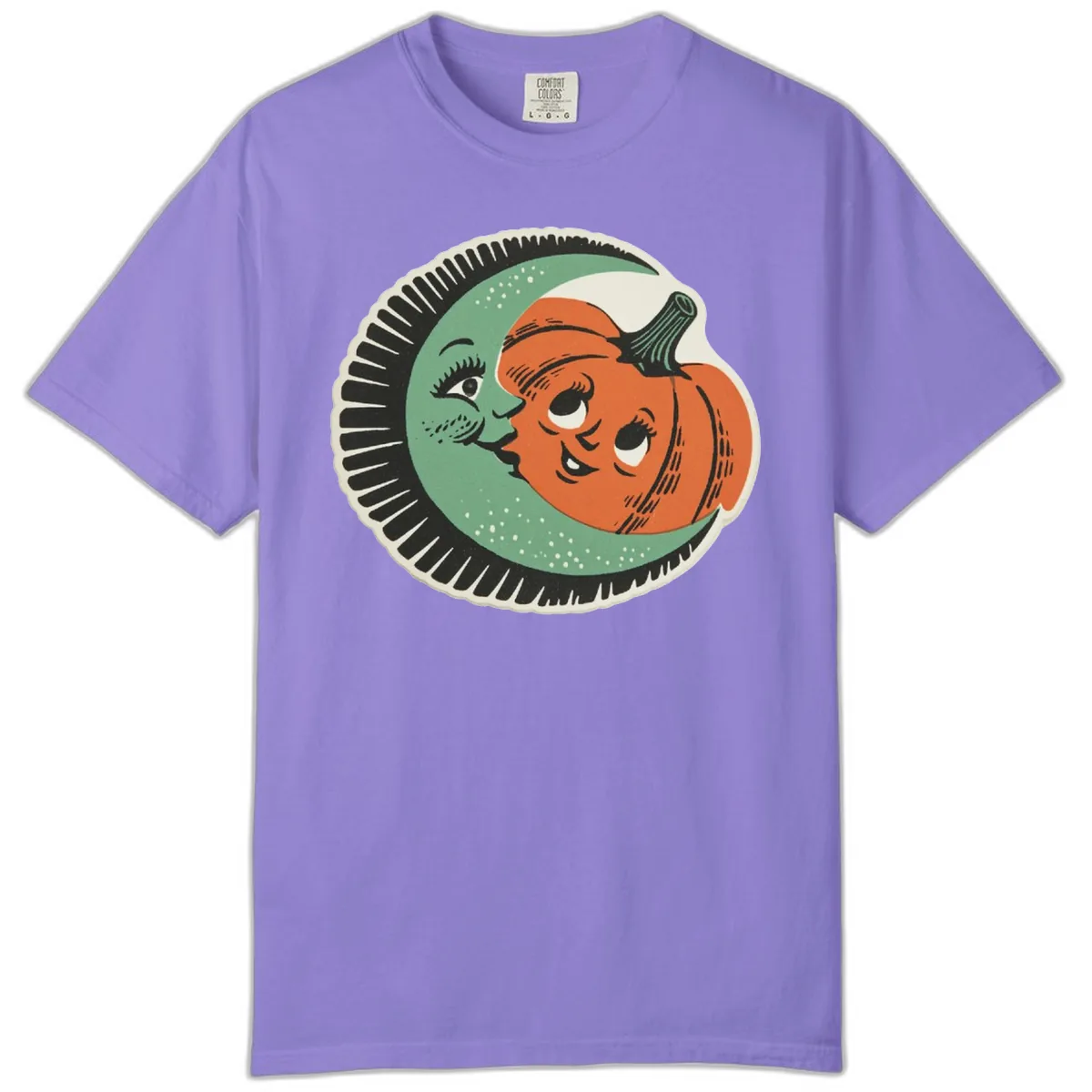 Happy Moon and Pumpkin Pals Comfort Color in Violet