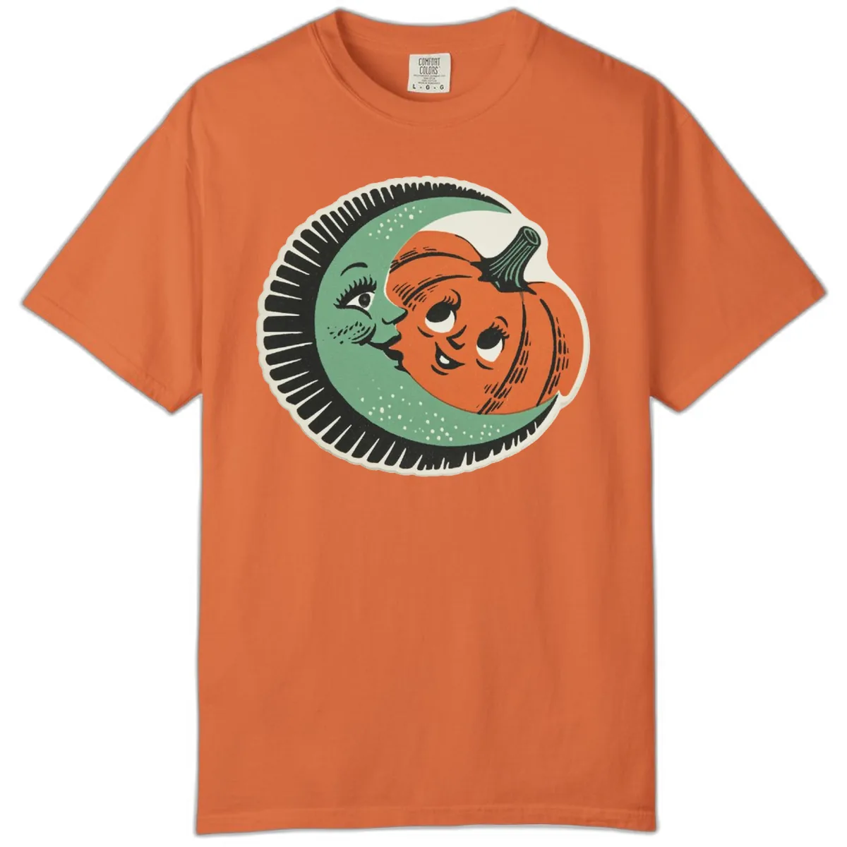 Happy Moon and Pumpkin Pals Comfort Color in Burnt Orange