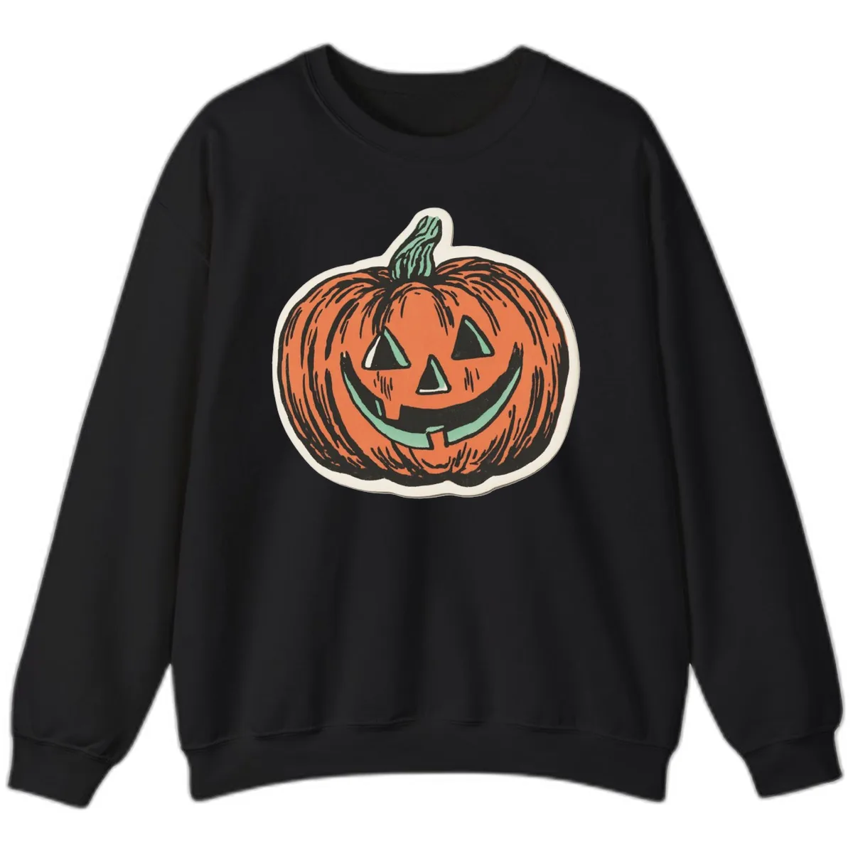 Classic Jack O Lantern Smile Sweatshirt in Black