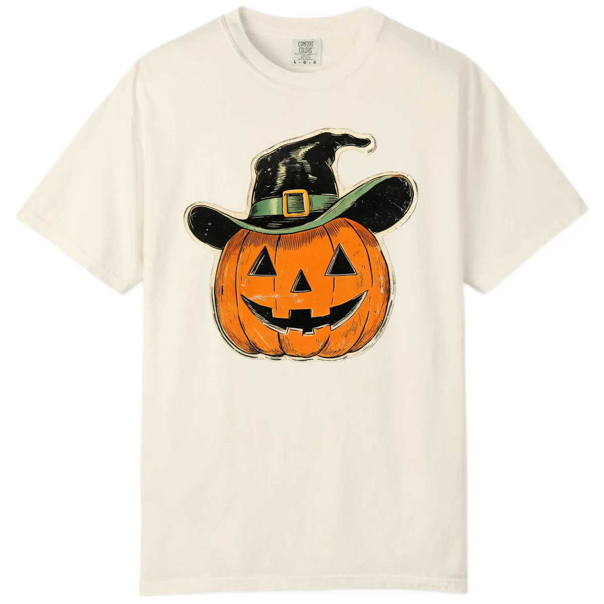 Halloween Witch Hat Pumpkin Pal Comfort Color in Ivory
