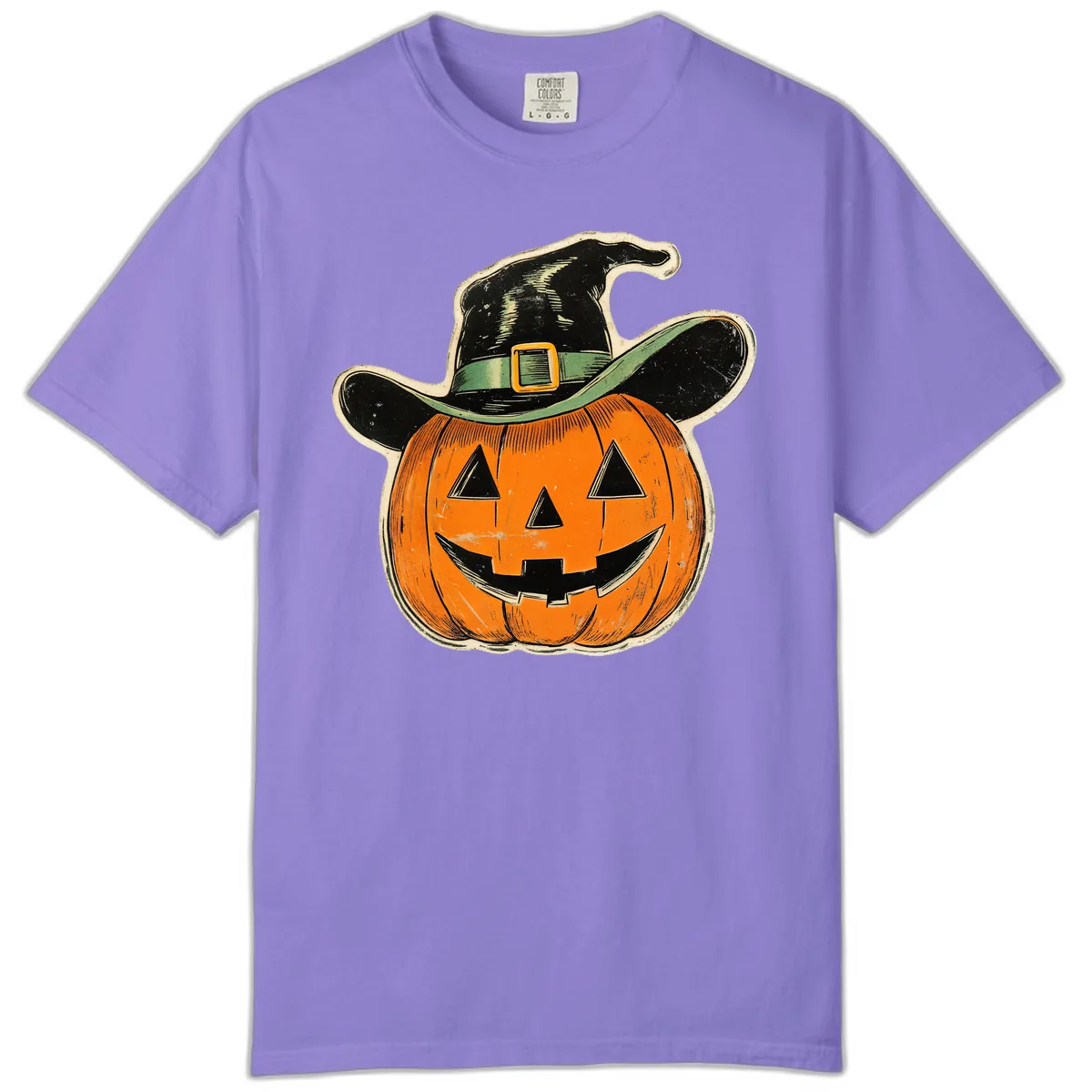 Halloween Witch Hat Pumpkin Pal Comfort Color in Violet