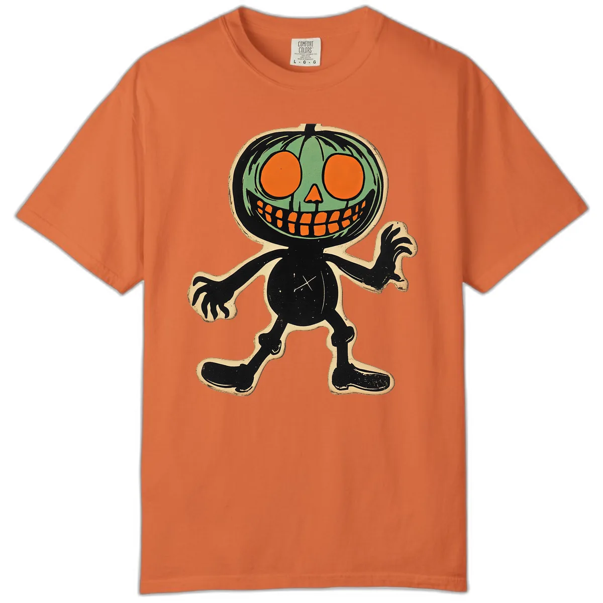 Spooky Pumpkin Pal Comfort Color in Burnt Orange