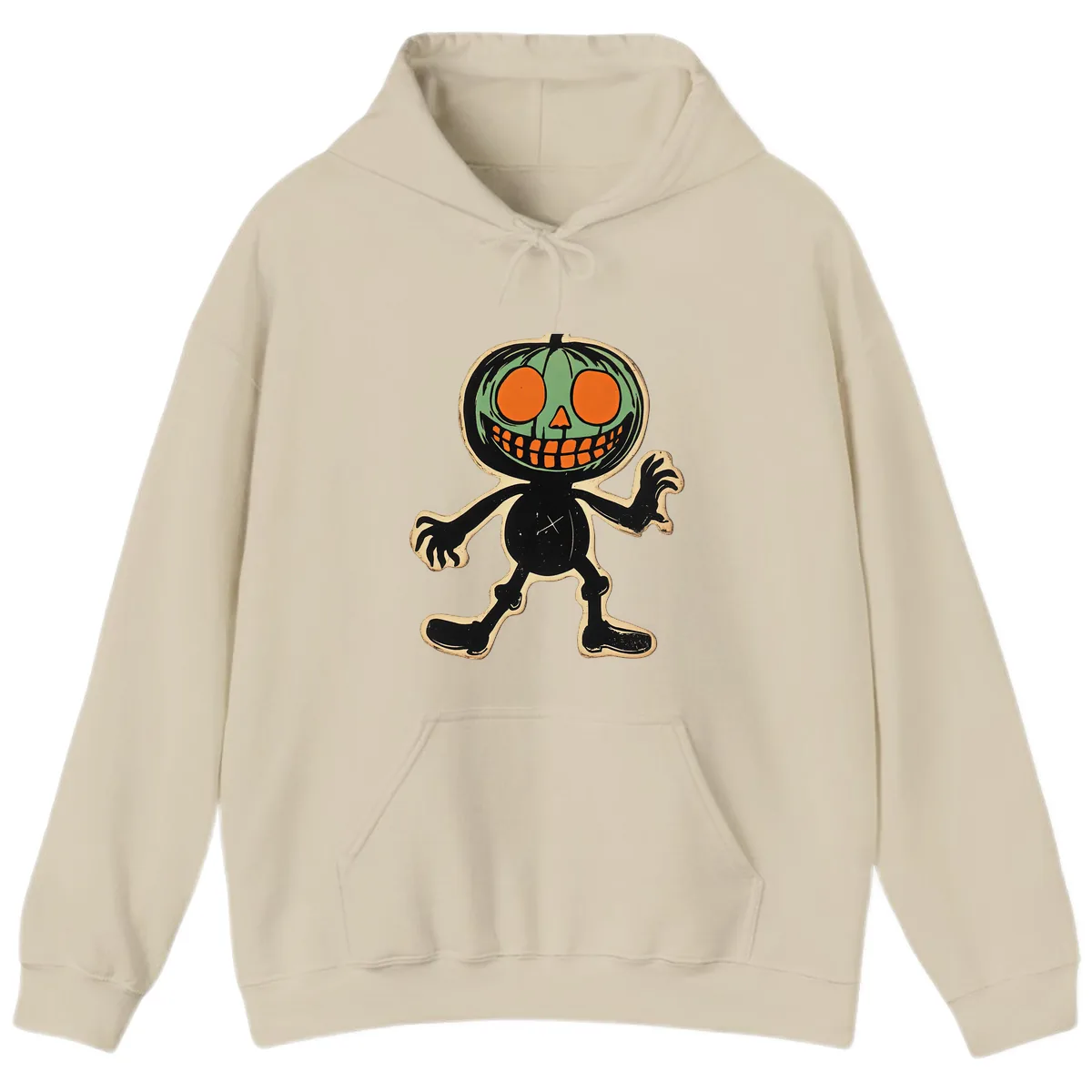 Spooky Pumpkin Pal Hoodie in Sand