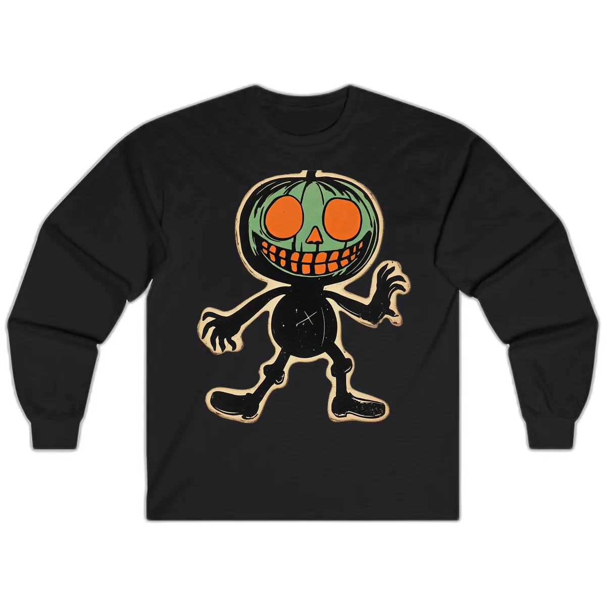 Spooky Pumpkin Pal Long Sleeve in Black