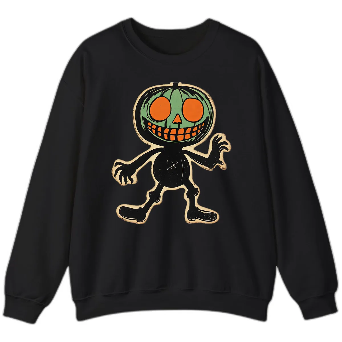 Spooky Pumpkin Pal Sweatshirt in Black