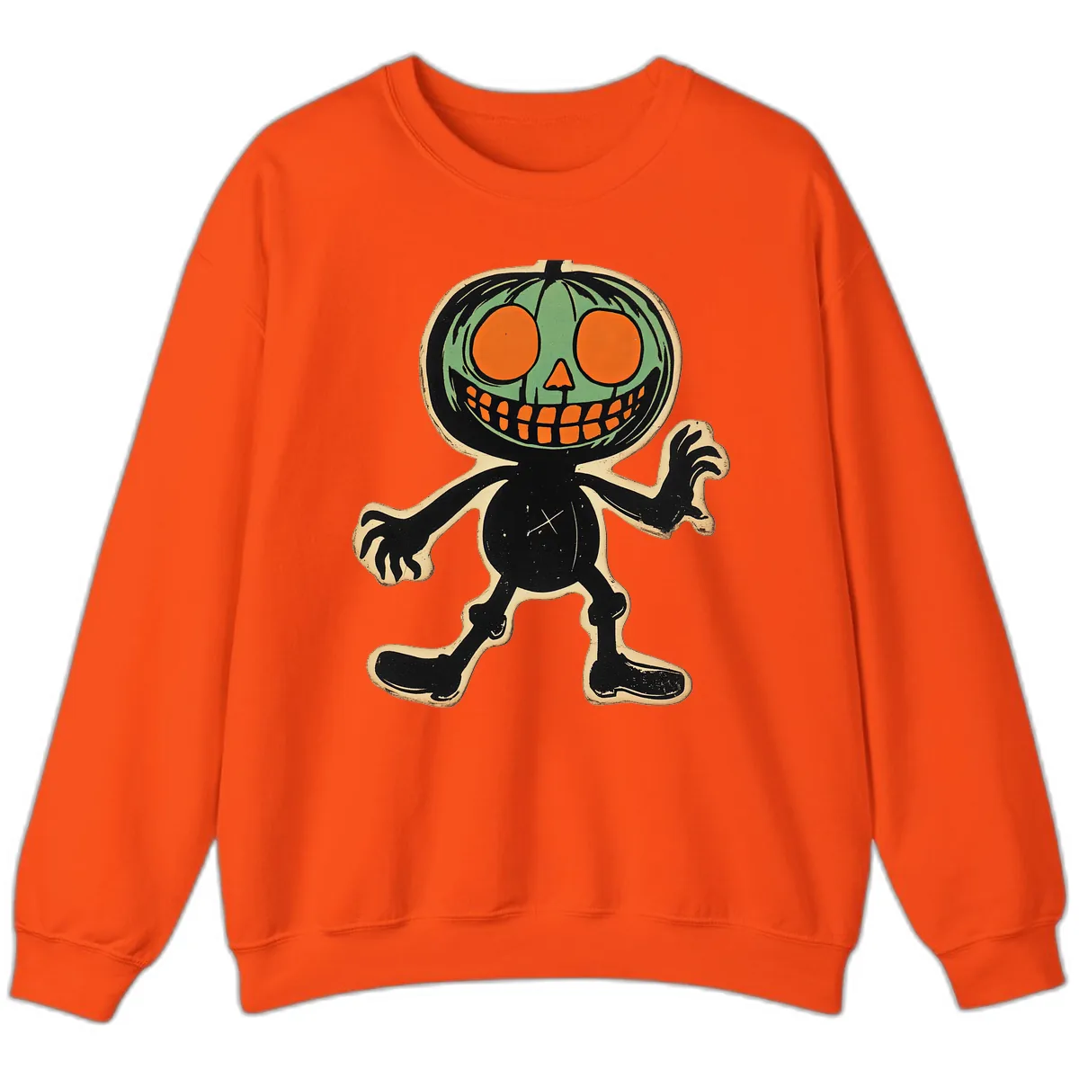 Spooky Pumpkin Pal Sweatshirt in Orange
