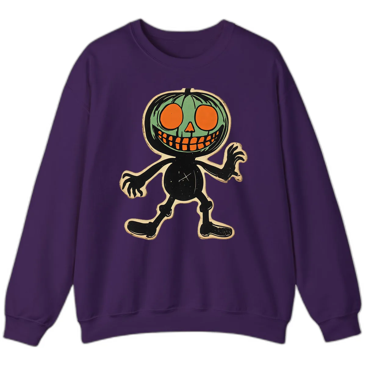 Spooky Pumpkin Pal Sweatshirt in Purple