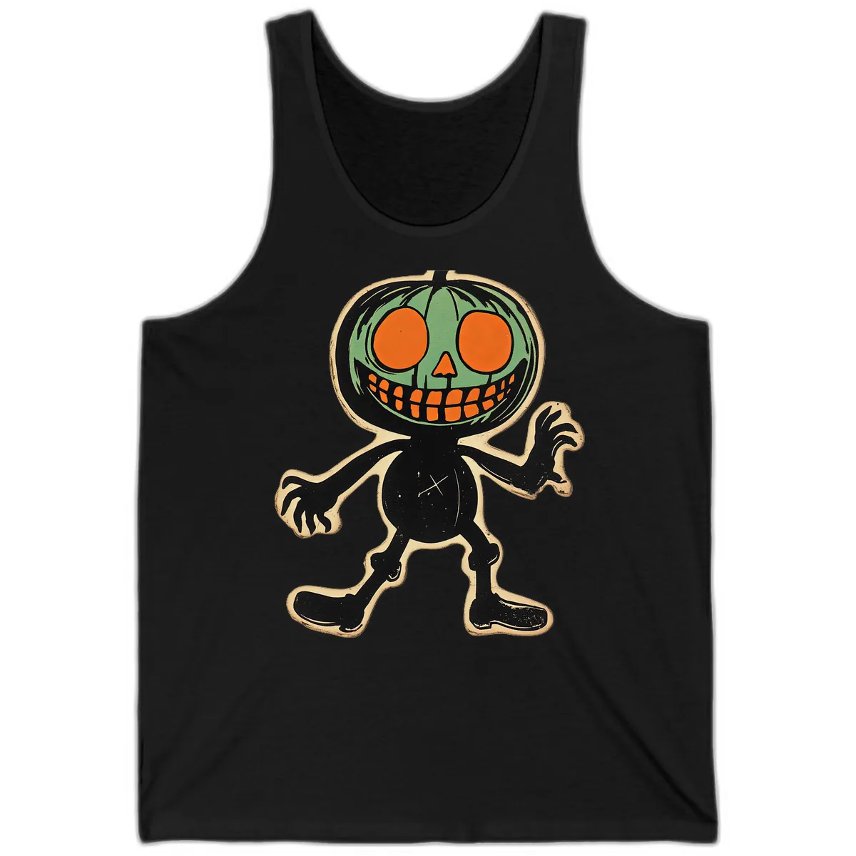 Spooky Pumpkin Pal Tank in Black