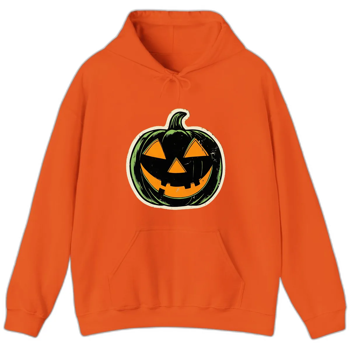 Vintage Jack-O'-Lantern Halloween Sign Hoodie in Orange