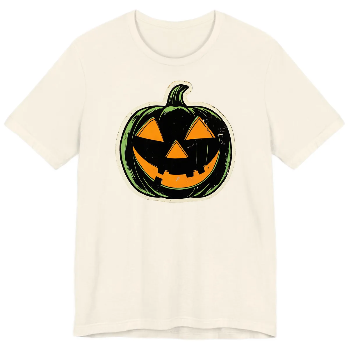 Vintage Jack-O'-Lantern Halloween Sign Premium T-Shirt in Natural