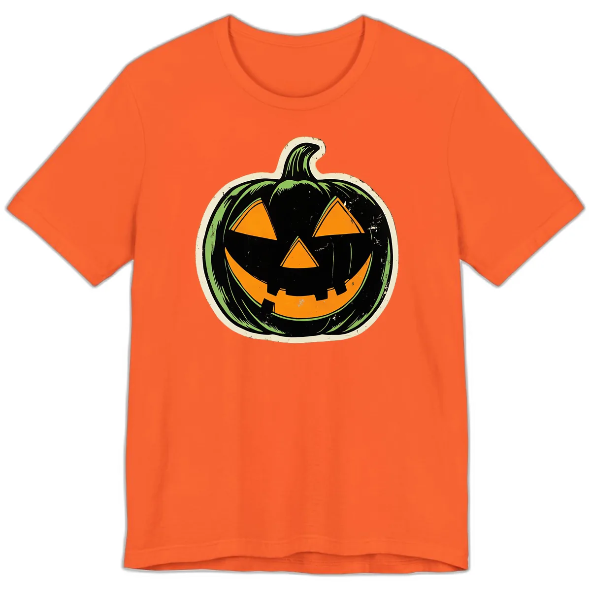 Vintage Jack-O'-Lantern Halloween Sign Premium T-Shirt in Orange