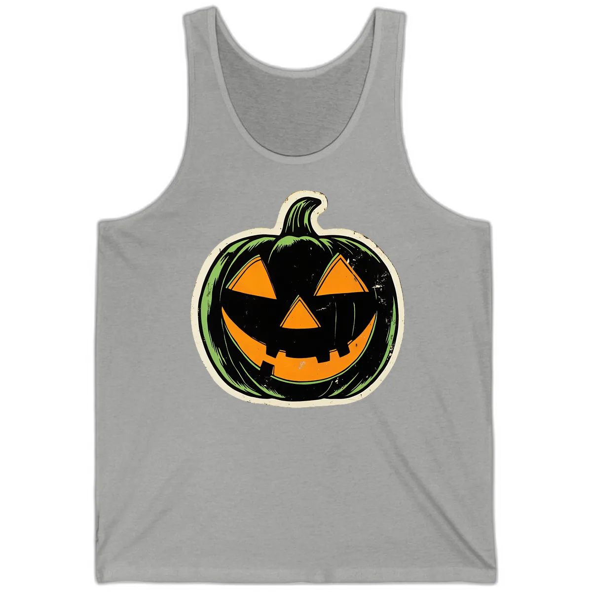 Vintage Jack-O'-Lantern Halloween Sign Tank in Athletic Heather