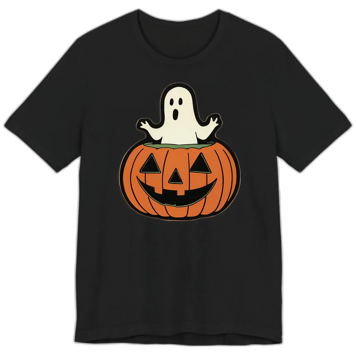 Ghost In Pumpkin Patch Premium T-Shirt in Black