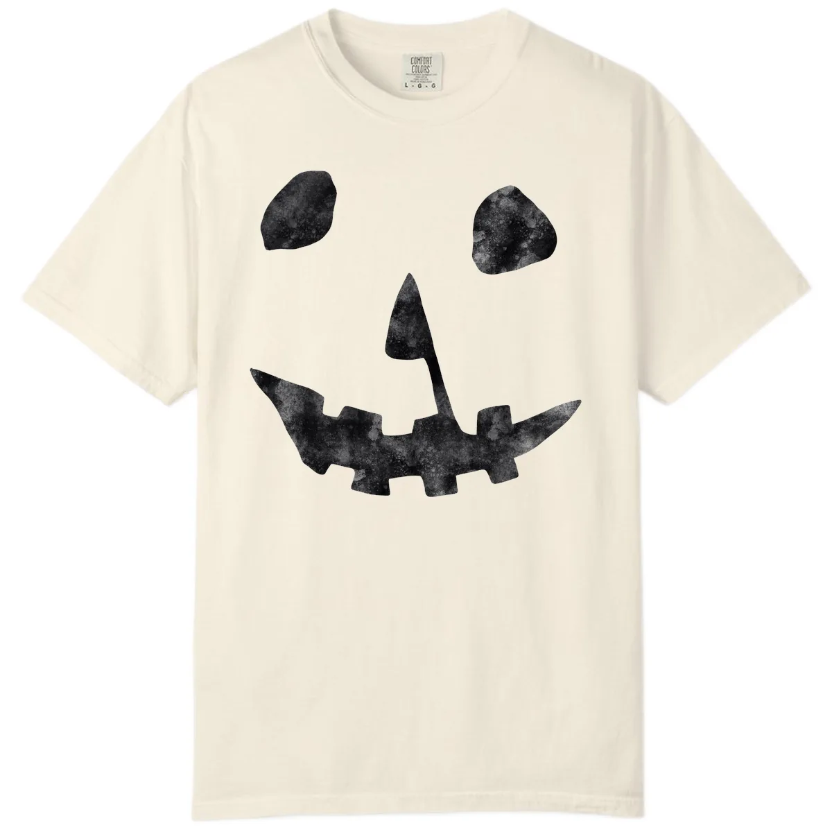 Spooky Jack O'Lantern Face Comfort Color in Ivory