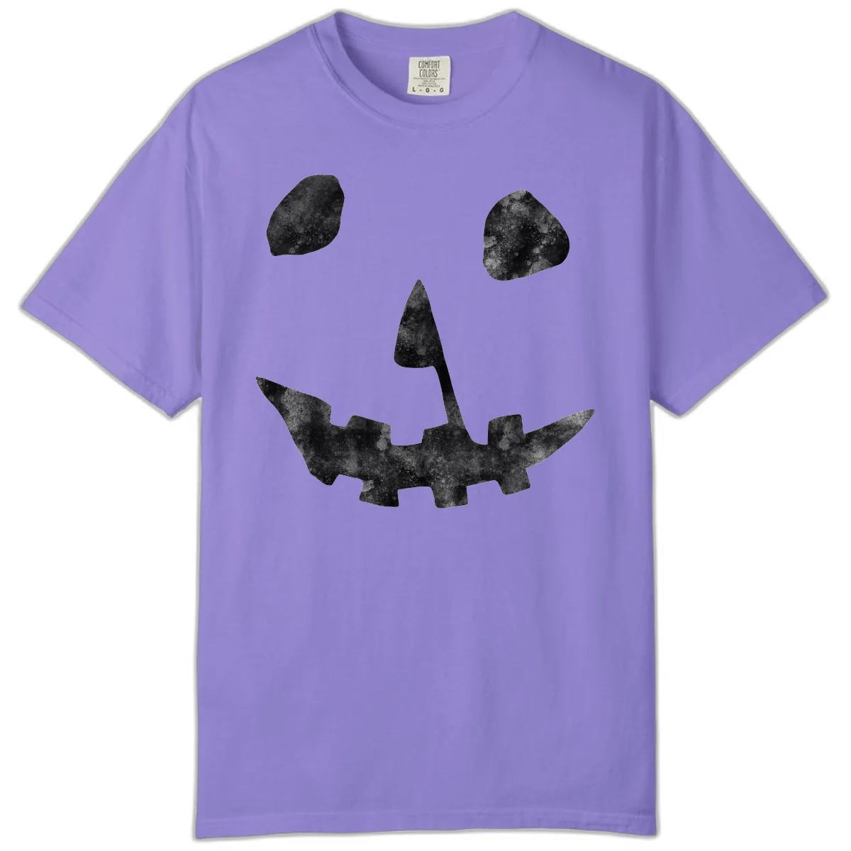 Spooky Jack O'Lantern Face Comfort Color in Violet