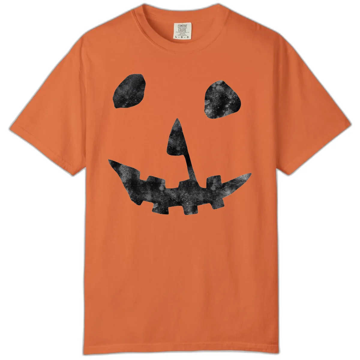 Spooky Jack O'Lantern Face Comfort Color in Burnt Orange