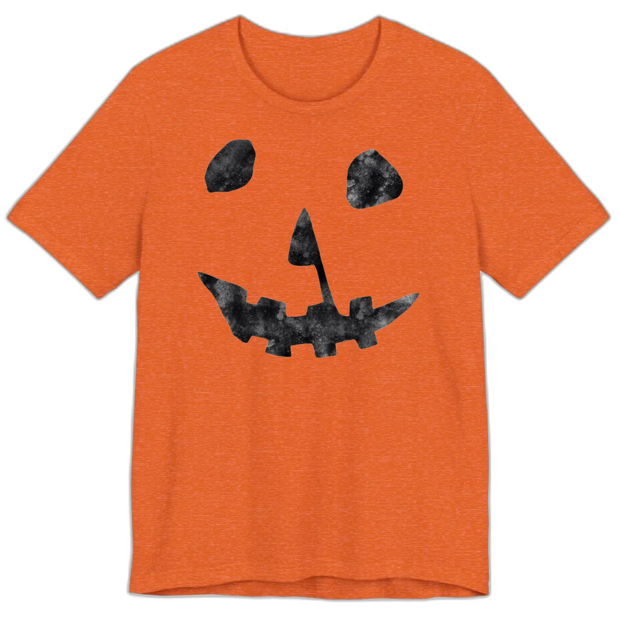 Spooky Jack O'Lantern Face Premium T-Shirt in Heather Orange