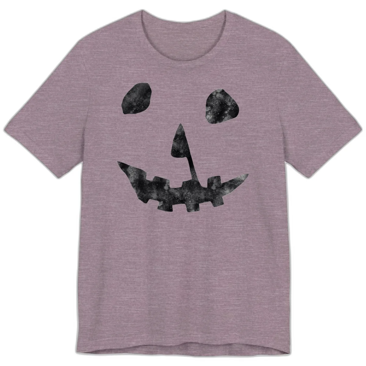 Spooky Jack O'Lantern Face Premium T-Shirt in Heather Purple