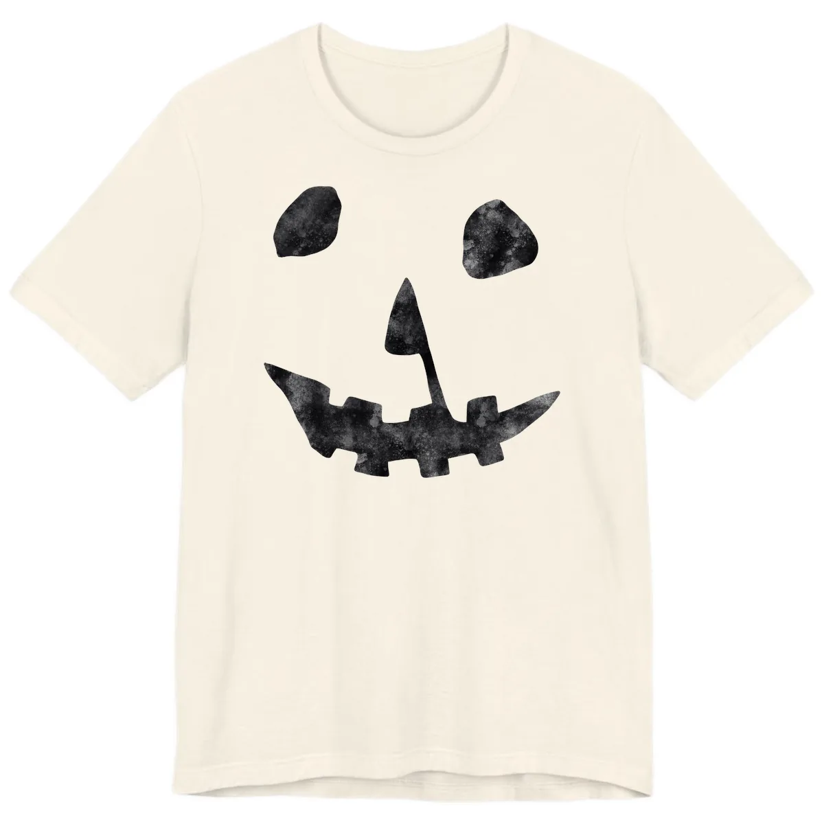 Spooky Jack O'Lantern Face Premium T-Shirt in Natural