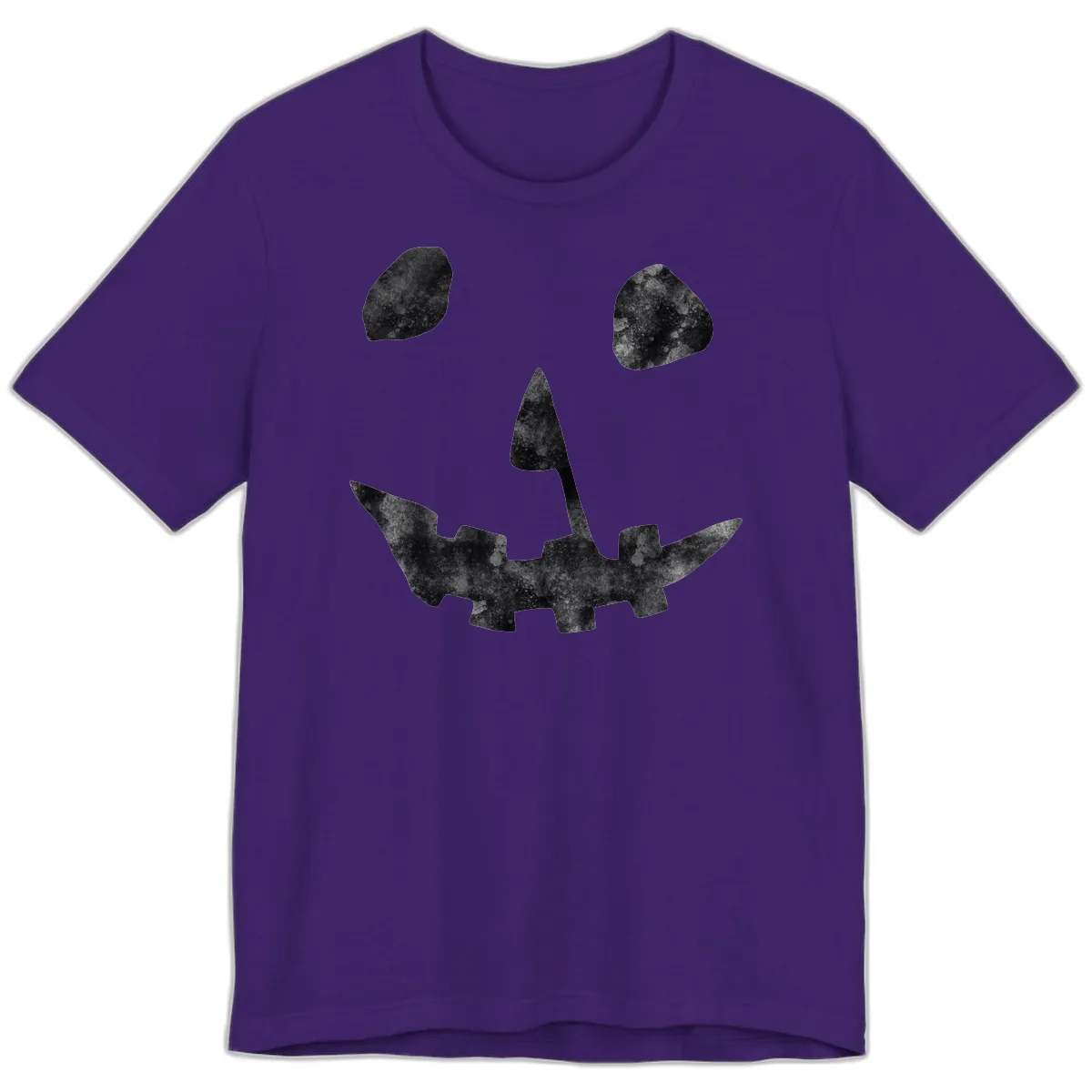 Spooky Jack O'Lantern Face Premium T-Shirt in Team Purple