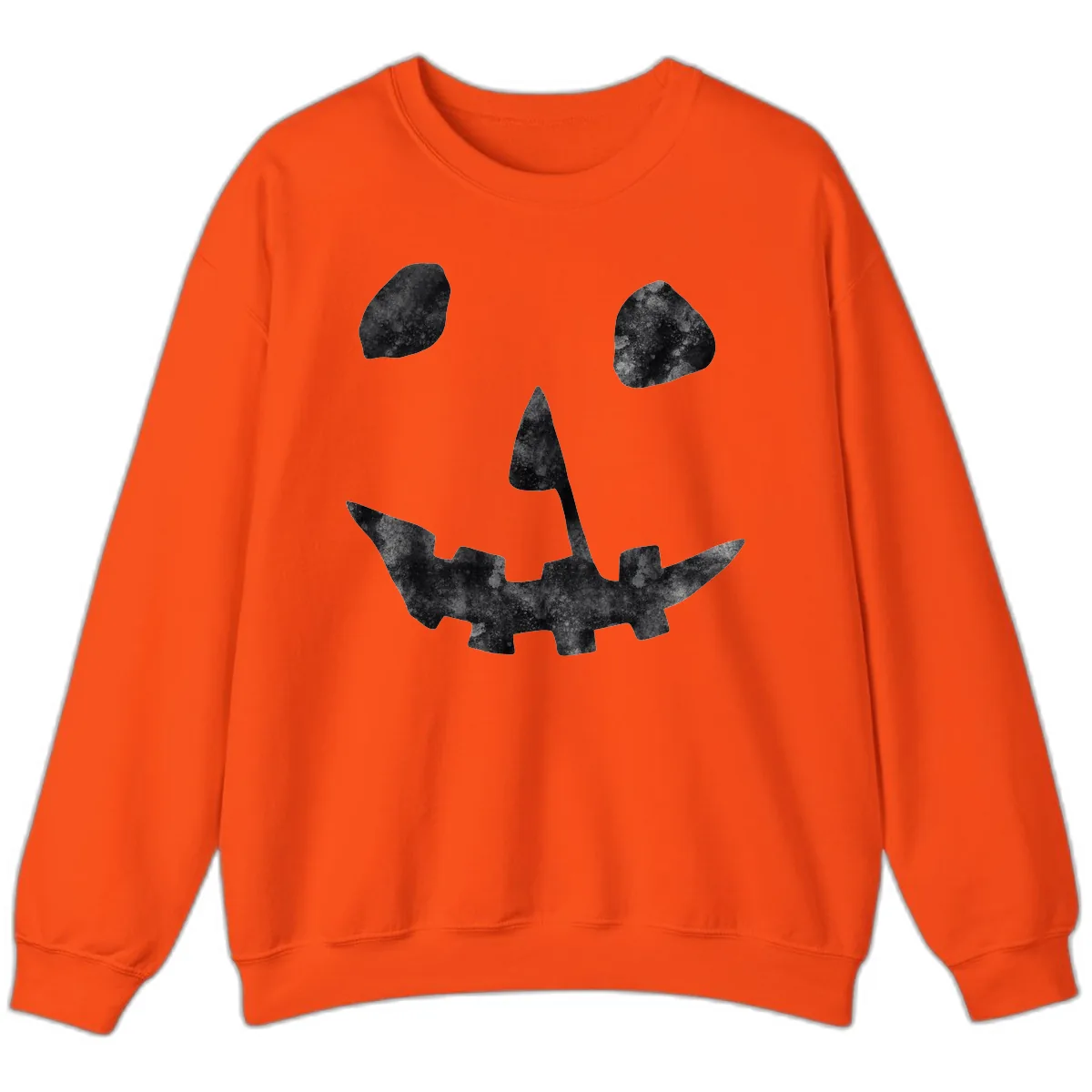 Spooky Jack O'Lantern Face Sweatshirt in Orange