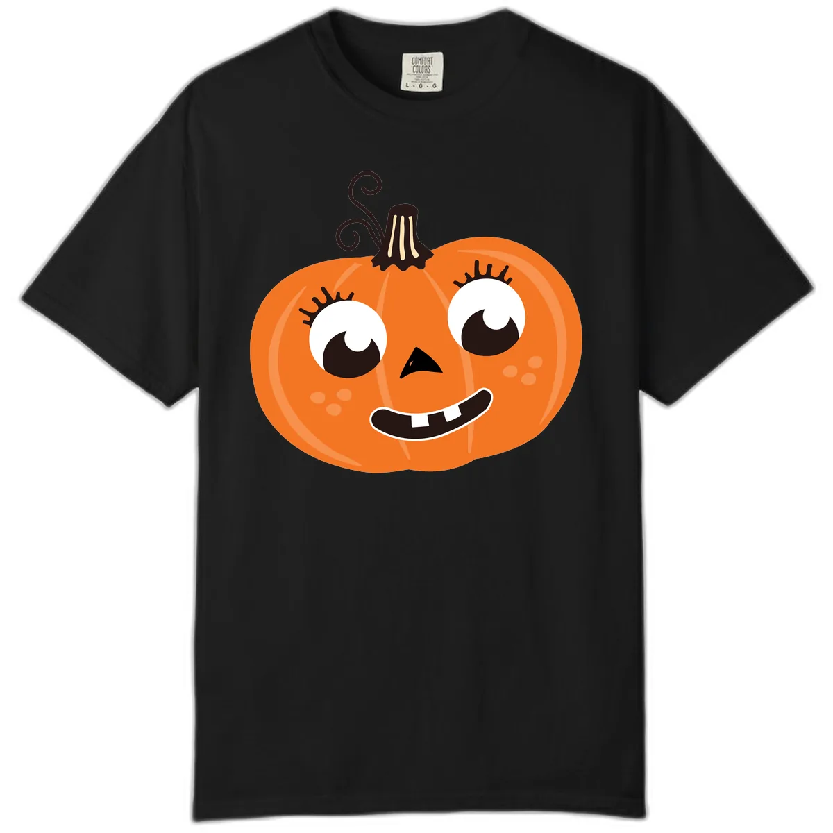 Happy Halloween Pumpkin Face Comfort Color in Black