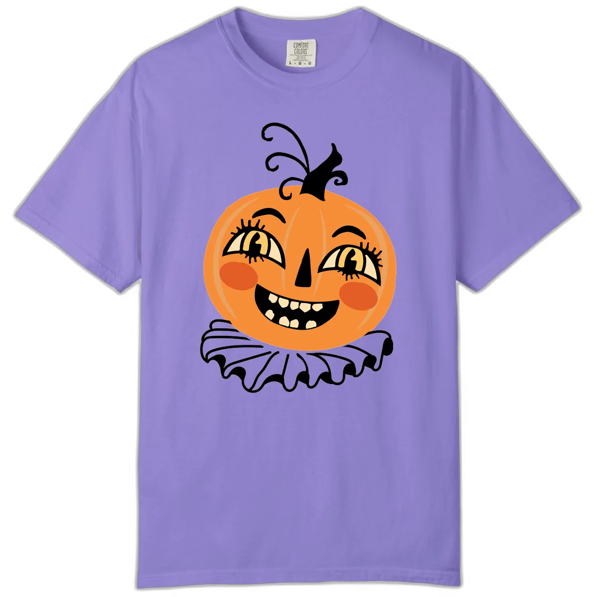 Happy Jack O Lantern Halloween Comfort Color in Violet