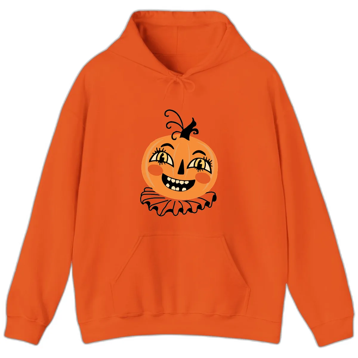 Happy Jack O Lantern Halloween Hoodie in Orange