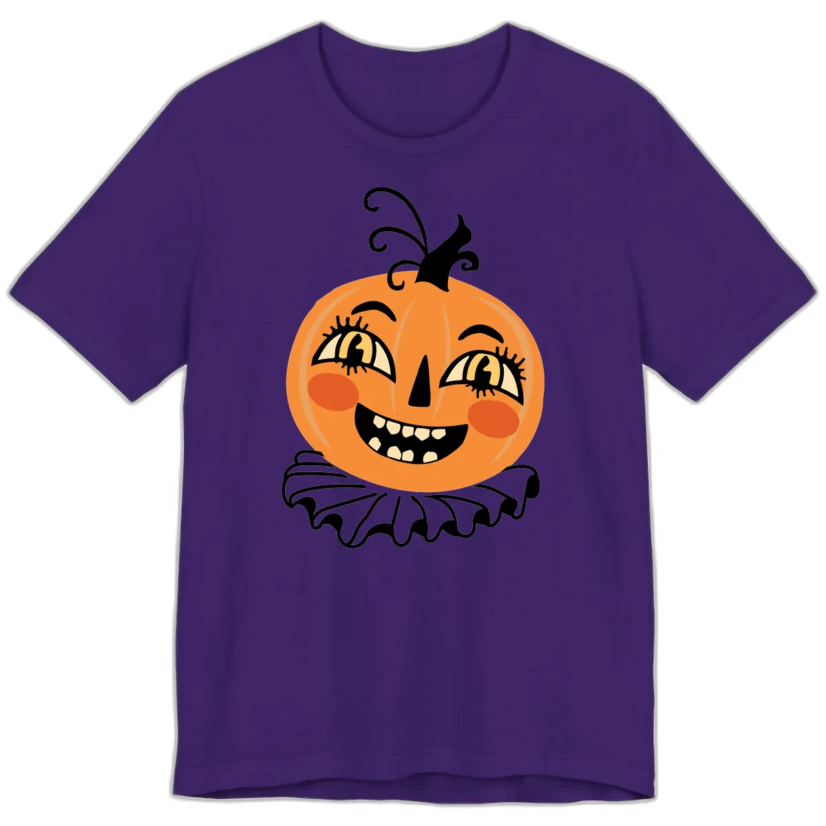Happy Jack O Lantern Halloween Premium T-Shirt in Team Purple