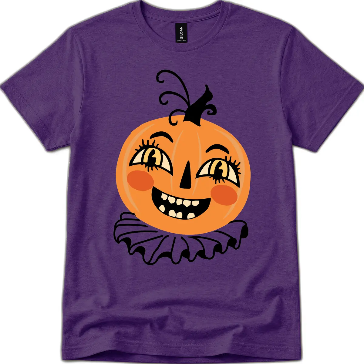 Happy Jack O Lantern Halloween T-Shirt in Purple