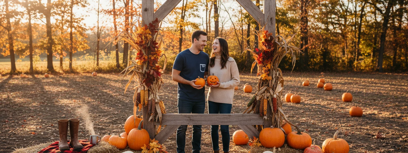 Pumpkin Patch Photo Booth Ideas for Unforgettable Fall Memories - Pumpkin Shirts