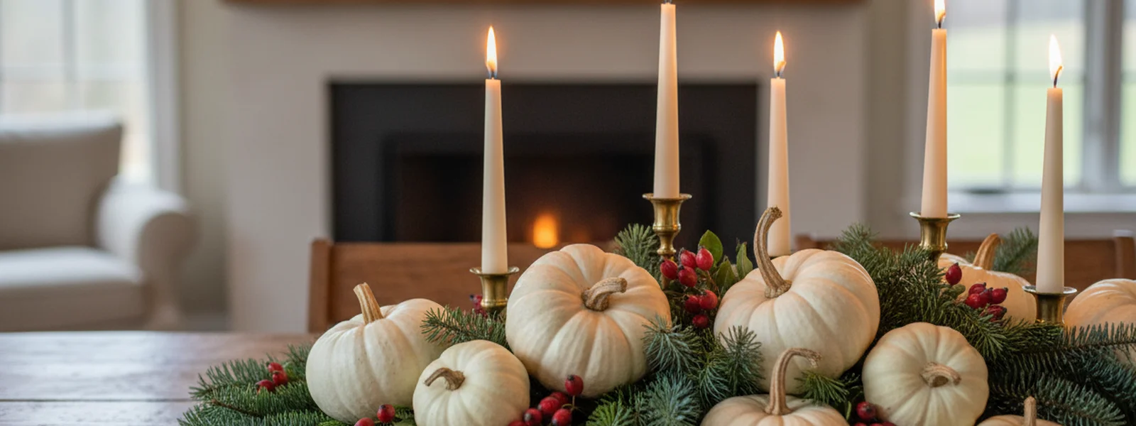 Pumpkins in Winter: How They're Used in Christmas Tablescapes - Pumpkin Shirts