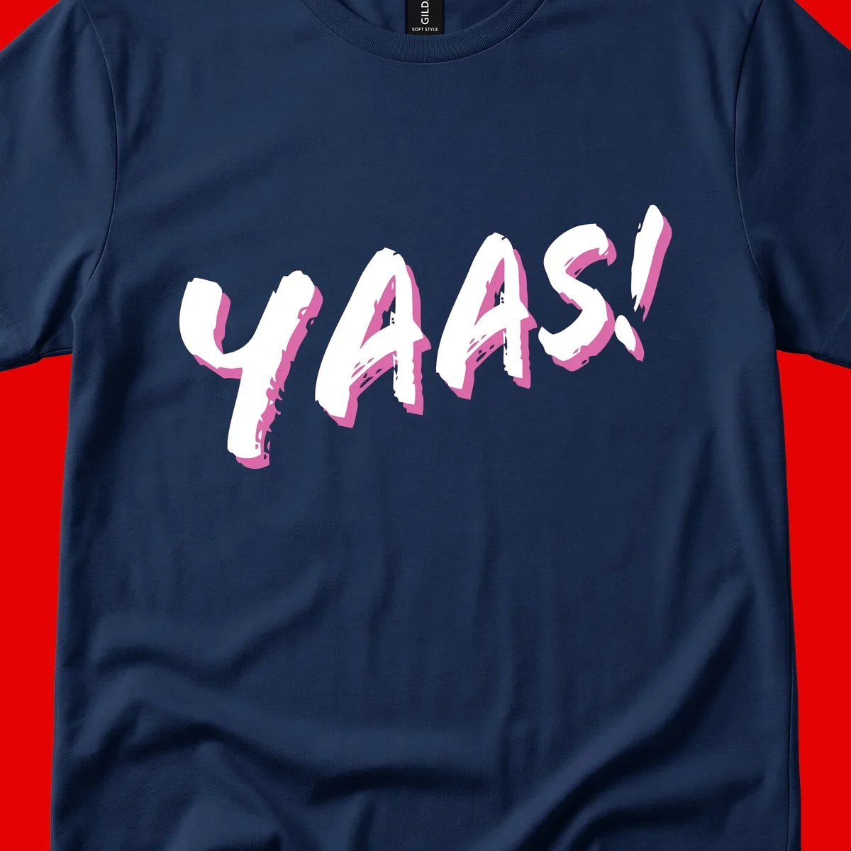 Abstract wavy shapes design with layered white and magenta flowing forms creating a three-dimensional modern art effect