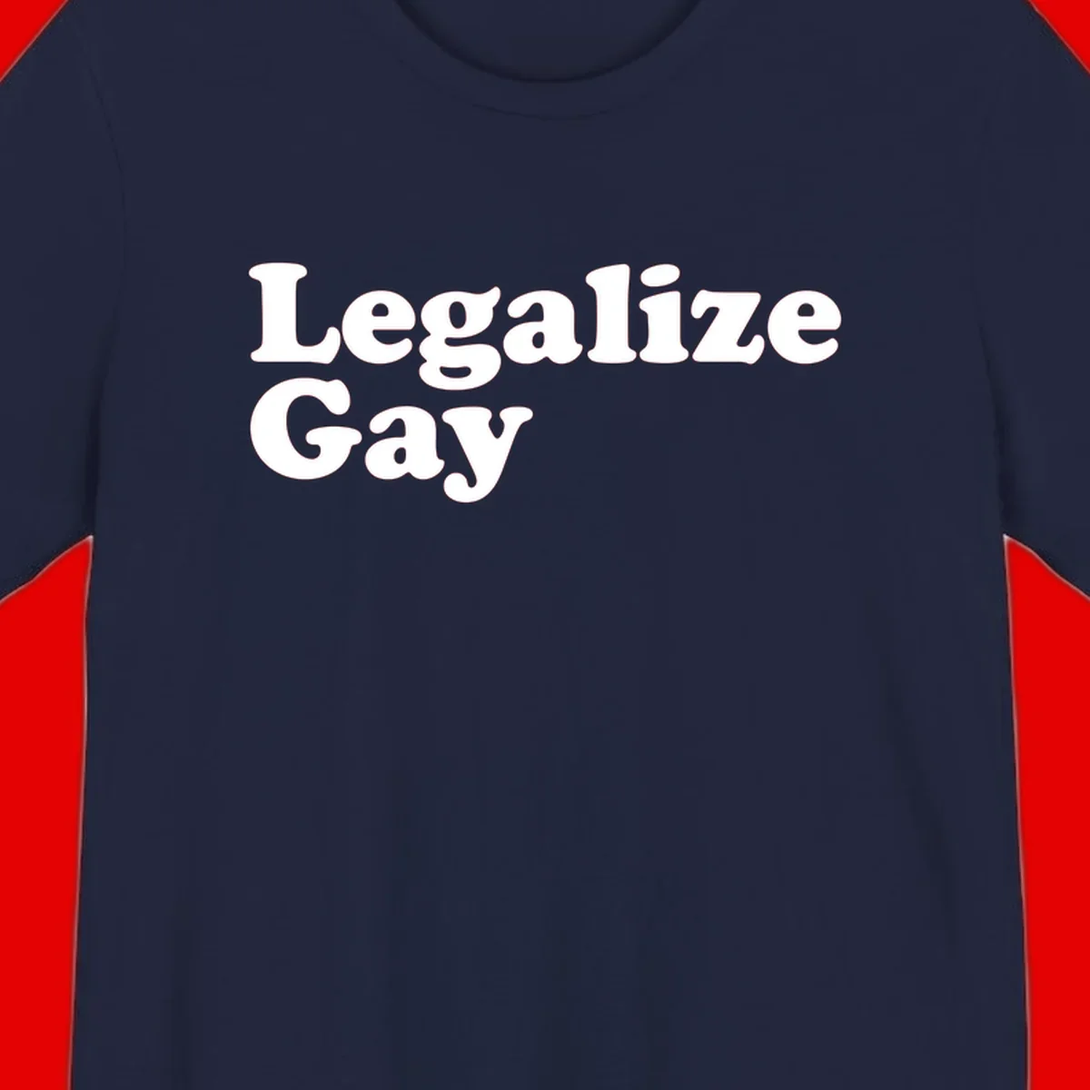Bold white serif text reading 'Legalize Gay' on gray background - legalize-gay-pride statement design