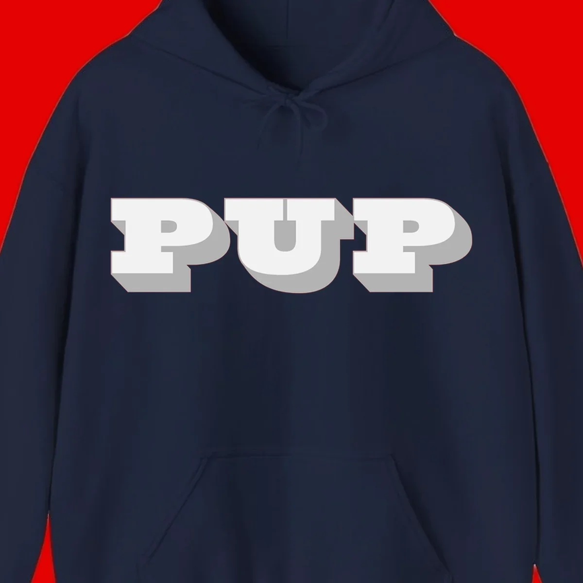 Bold 3D puff typography spelling 'PUFF' with dimensional shadow effect on gray background