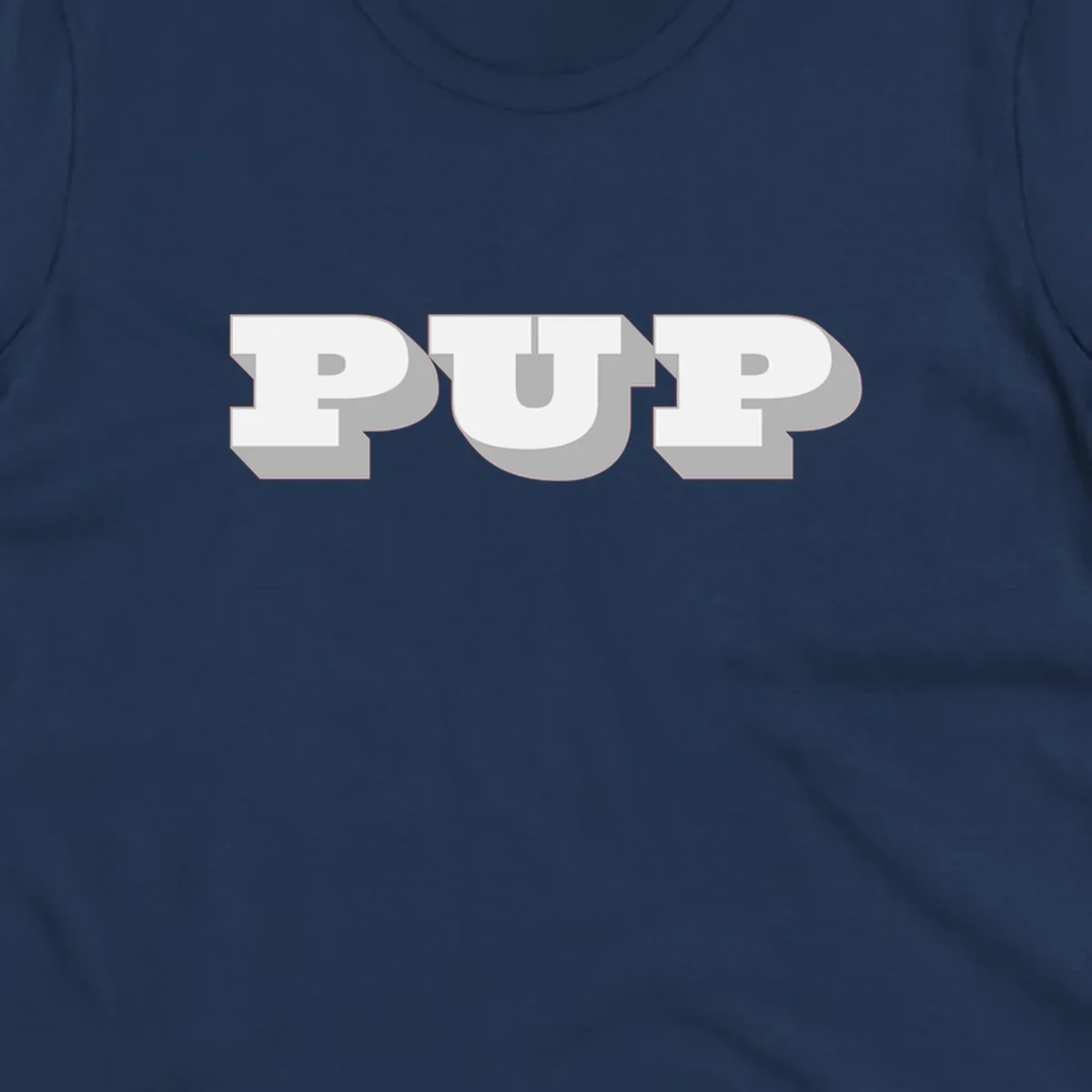 Bold 3D puff typography spelling 'PUFF' with dimensional shadow effect on gray background