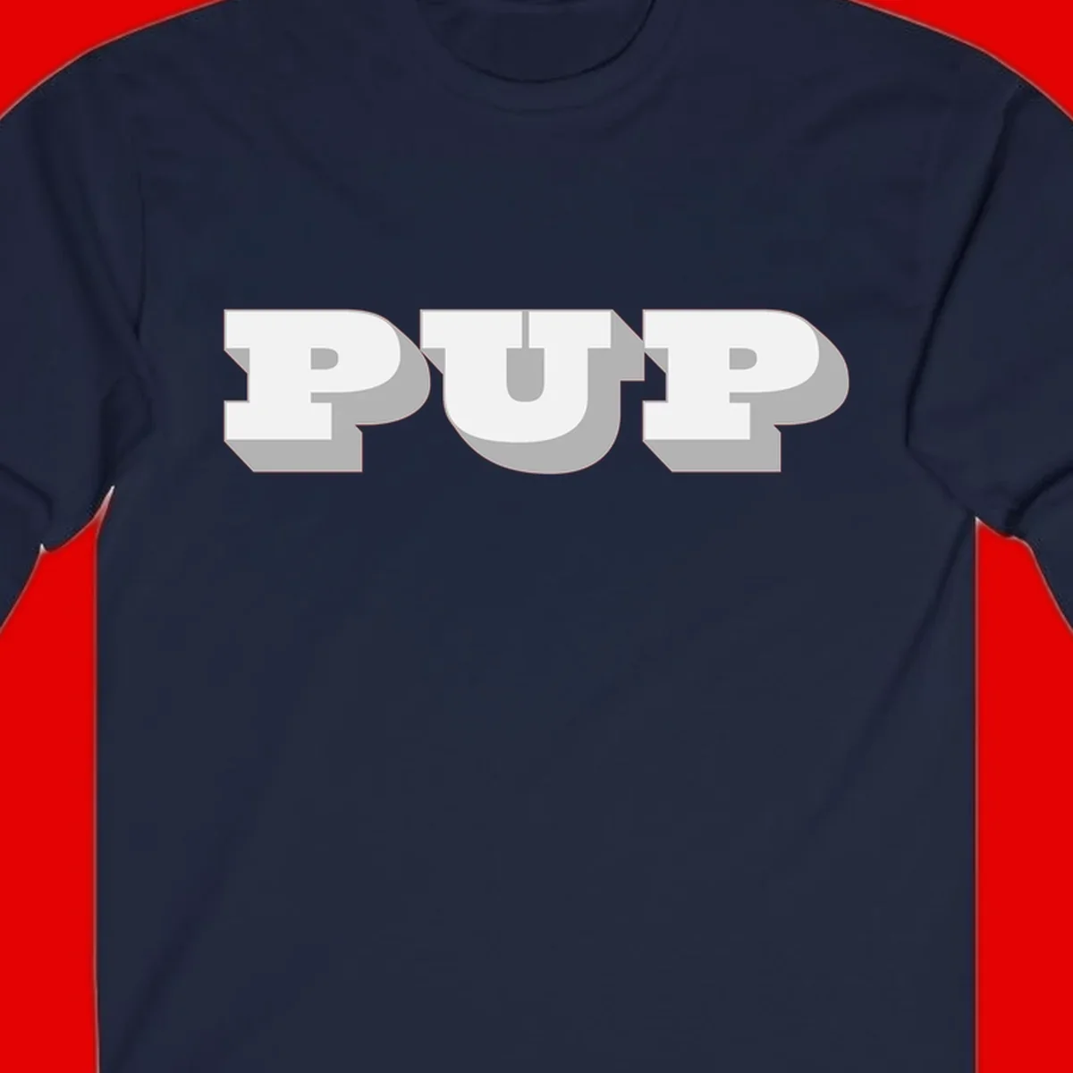 Bold 3D puff typography spelling 'PUFF' with dimensional shadow effect on gray background
