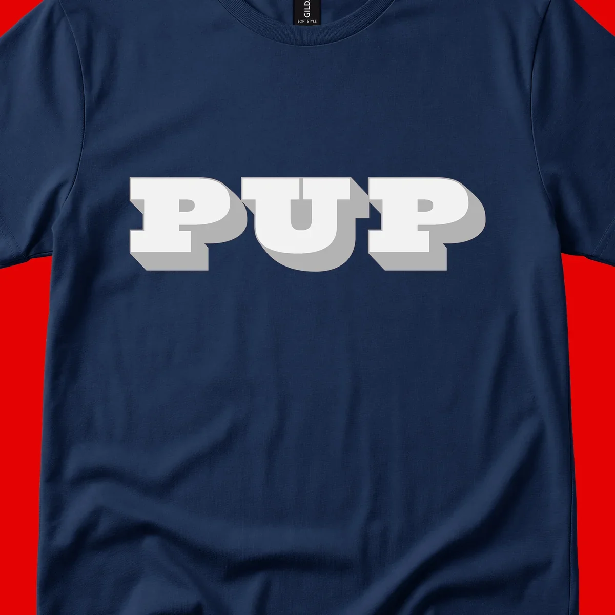 Bold 3D puff typography spelling 'PUFF' with dimensional shadow effect on gray background