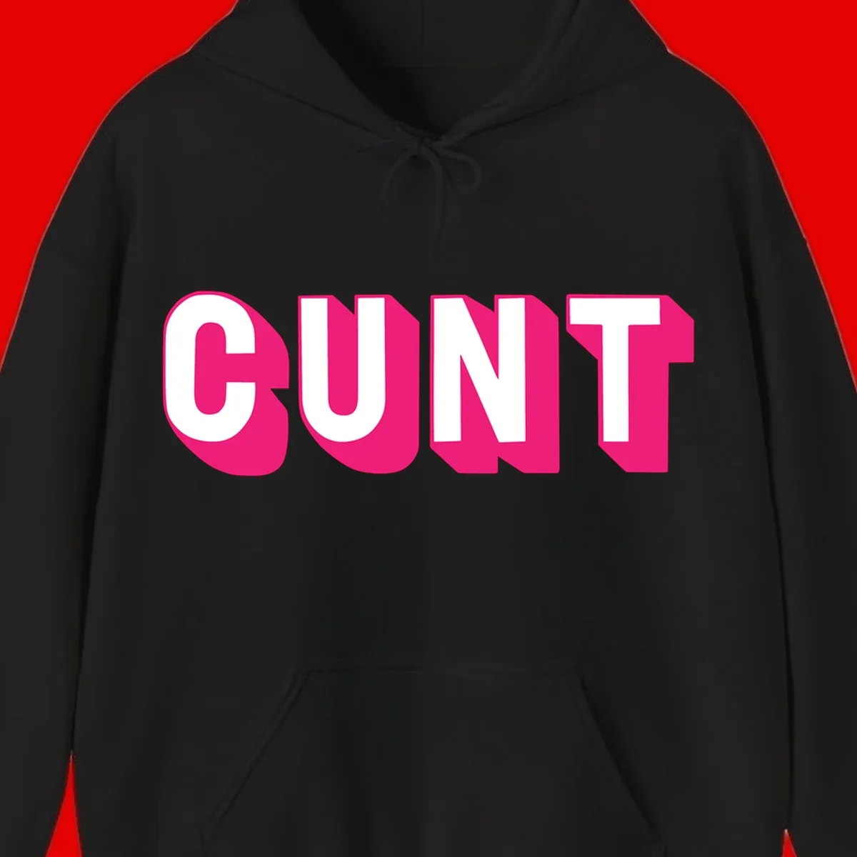 Bold white sans-serif text spelling 'SUNT' with magenta 3D beveled shadow effect on gray background