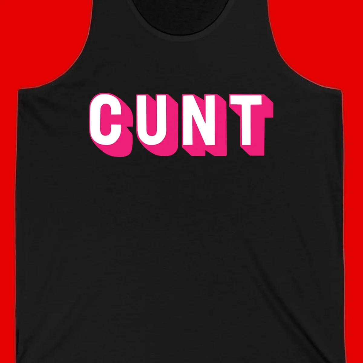 Bold white sans-serif text spelling 'SUNT' with magenta 3D beveled shadow effect on gray background