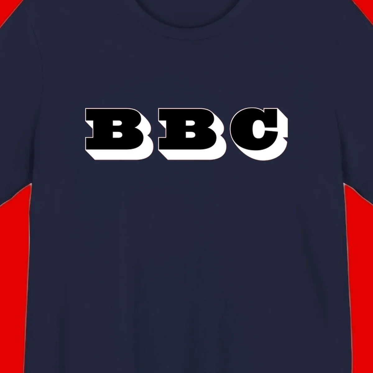 BBC bold typography design featuring three large geometric letters in black with white dimensional elements on gray background