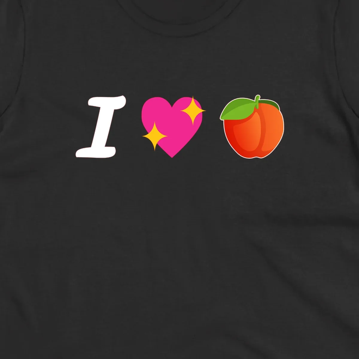 I love apples rebus design with large white I, magenta heart with yellow sparkles, and red apple with green leaf