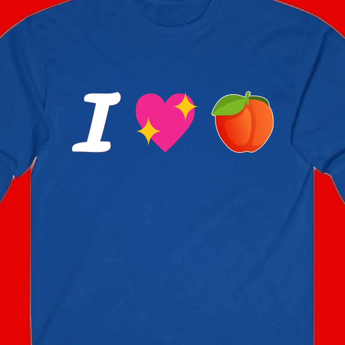 I love apples rebus design with large white I, magenta heart with yellow sparkles, and red apple with green leaf