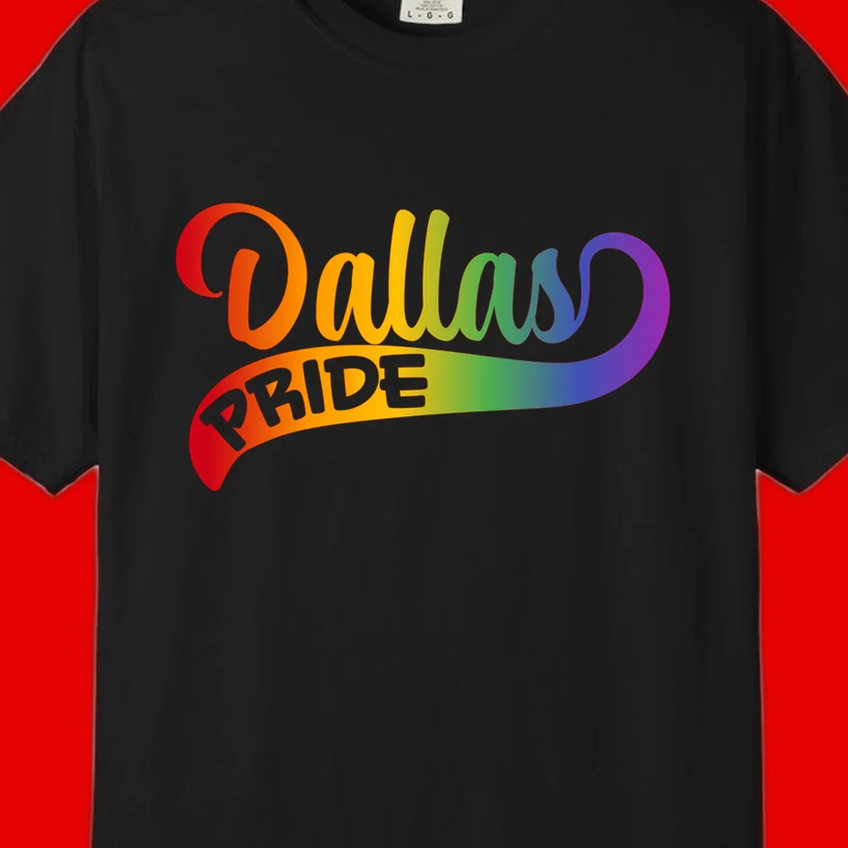 Colorful equality pride rainbow gradient design with flowing text and vibrant spectrum colors
