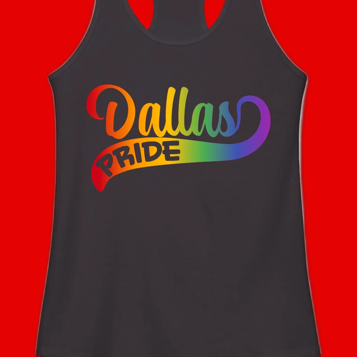 Colorful equality pride rainbow gradient design with flowing text and vibrant spectrum colors
