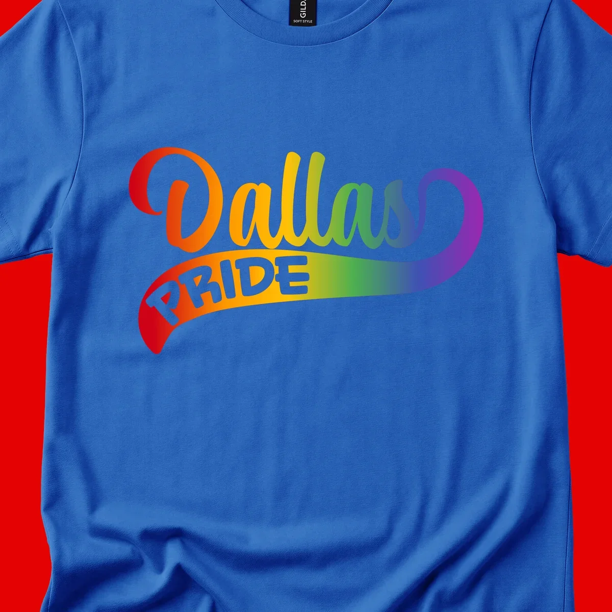 Colorful equality pride rainbow gradient design with flowing text and vibrant spectrum colors