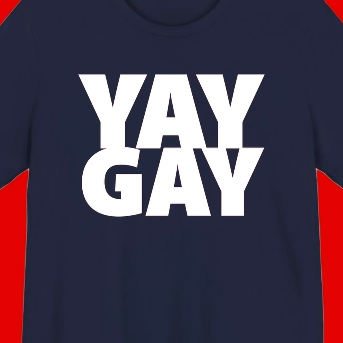 Bold white typography reading "WAY GAY" on gray background, modern pride statement design