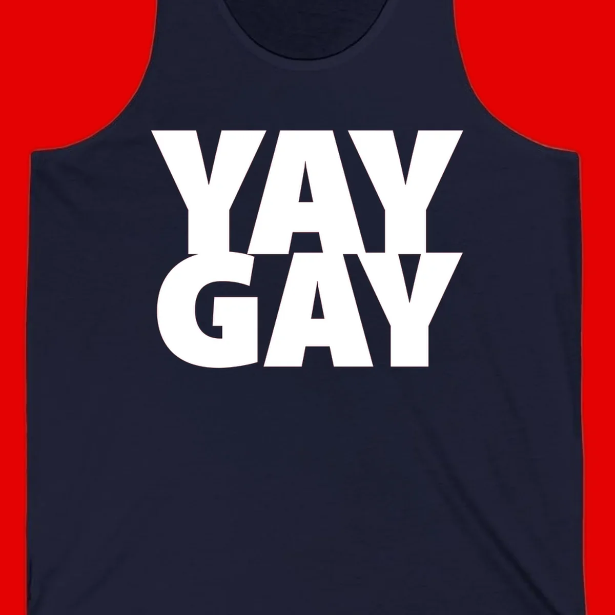 Bold white typography reading "WAY GAY" on gray background, modern pride statement design